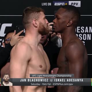 Ян Блахович vs Исраэль Адесанья - Битва взглядов перед UFC 259